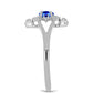 Anillo de Plata con Zafiro Azul Australiano y Topacio Blanco