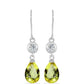 Pendientes de Plata con Topacio Limón y Topacio Blanco