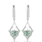 Pendientes de Plata con Amatista Verde y Topacio Blanco