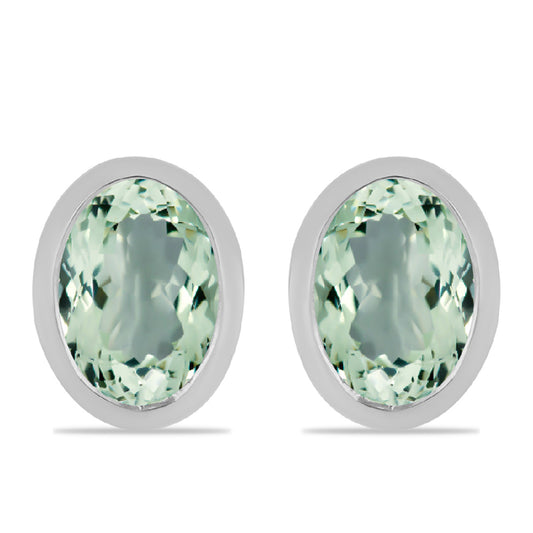 Pendientes de Plata con Amatista Verde