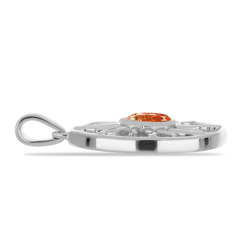 Colgante de Plata con Piedra Solar de Oregon 2 