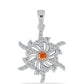 Collar de Plata con Piedra Solar de Oregon y Topacio Blanco