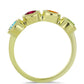 Anillo de Plata Bañada en Oro con Chakra Turmalina