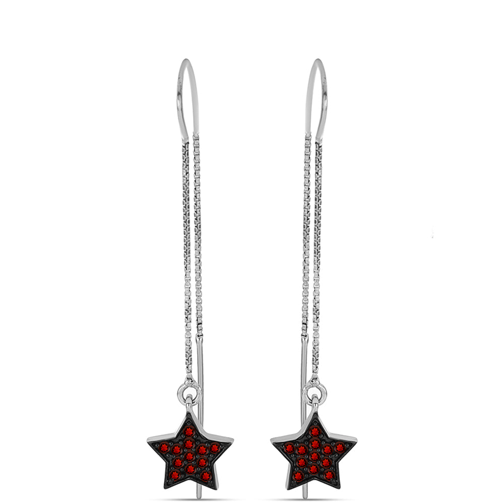 Pendientes de Plata con Granate Barton 3 