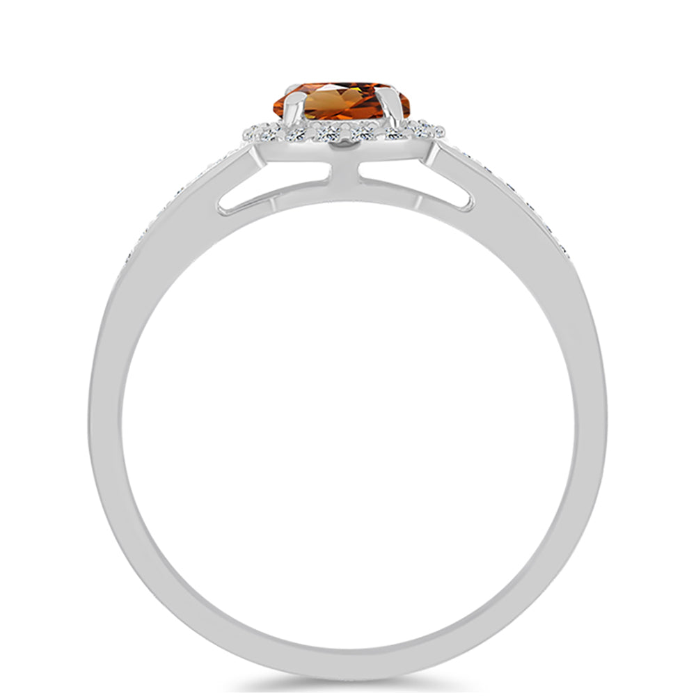 Anillo de Plata con Zultanita de Anatolia certificado y cultivado en laboratorio y Topacio Blanco