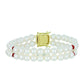 Pulsera de Plata Bañada en Oro con Perla de Agua Dulce y Rubí de Madagascar