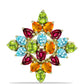 Anillo de Plata Bañada en Oro con Chakra Turmalina