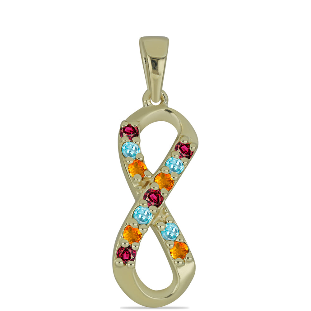 Colgante de Plata Bañada en Oro con Chakra Turmalina 1 