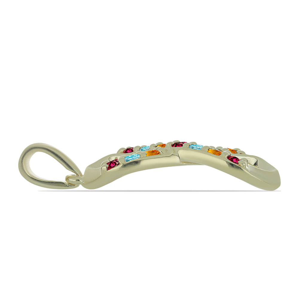 Colgante de Plata Bañada en Oro con Chakra Turmalina 2 