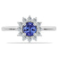 Anillo de Plata con Tanzanita y Topacio Blanco