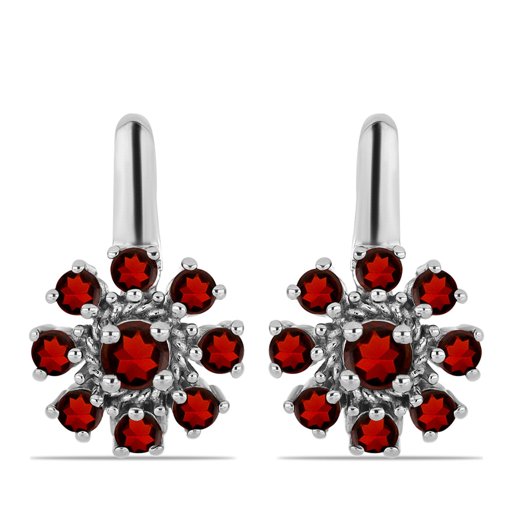 Pendientes de Plata con Granate Barton