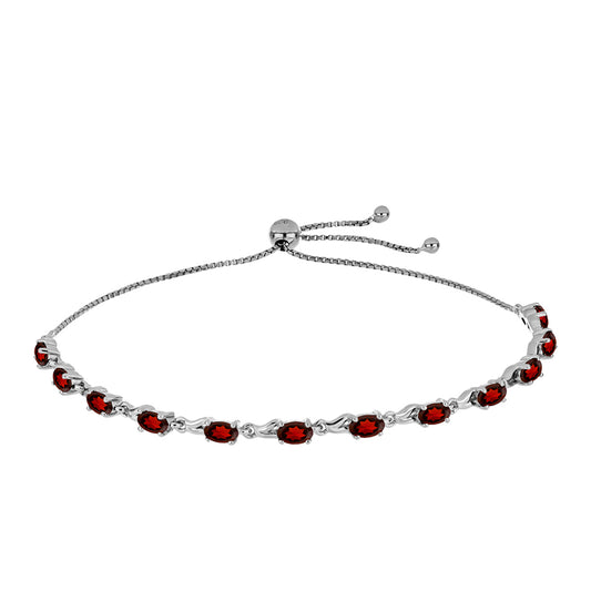 Pulsera de Plata con Granate Barton