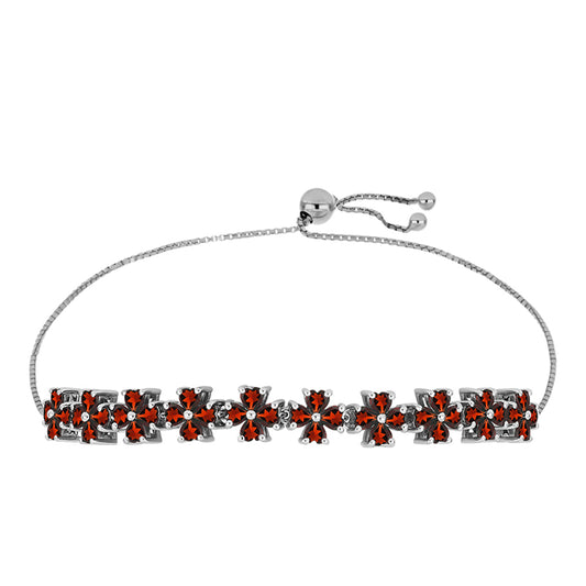 Pulsera de Plata con Granate Barton