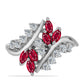 Anillo de Plata con Rubí de Madagascar y Topacio Blanco