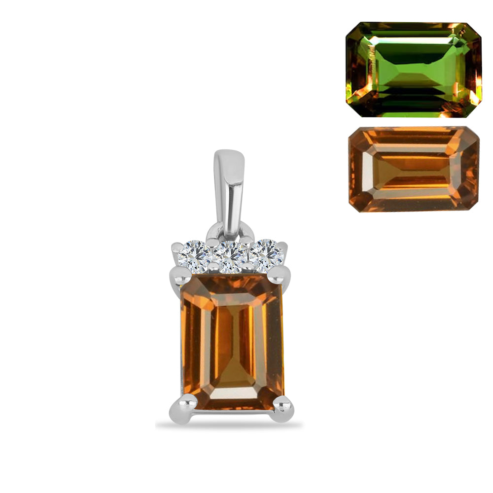 Colgante de Plata con Zultanita de Anatolia y Topacio Blanco