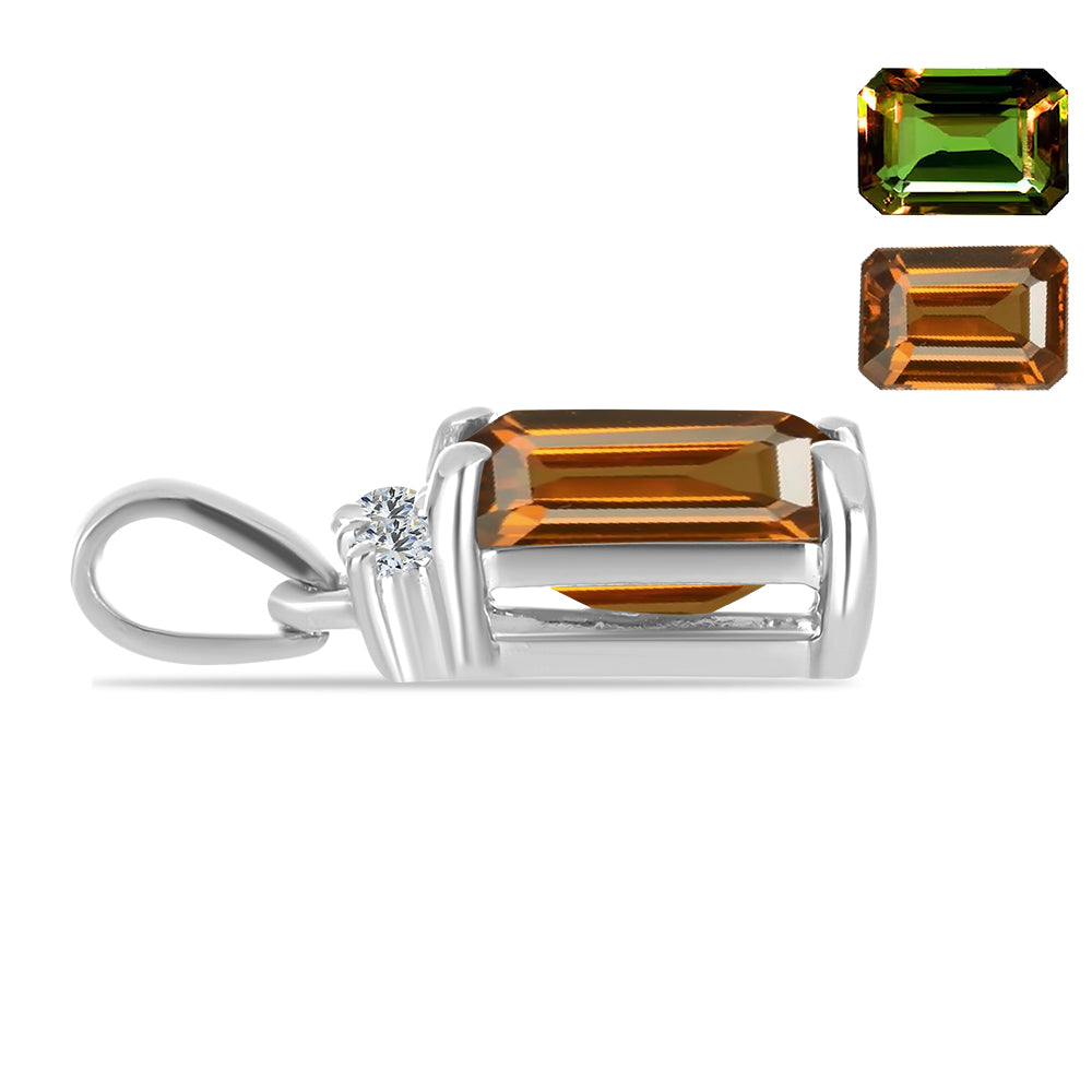 Colgante de Plata con Zultanita de Anatolia y Topacio Blanco 2 