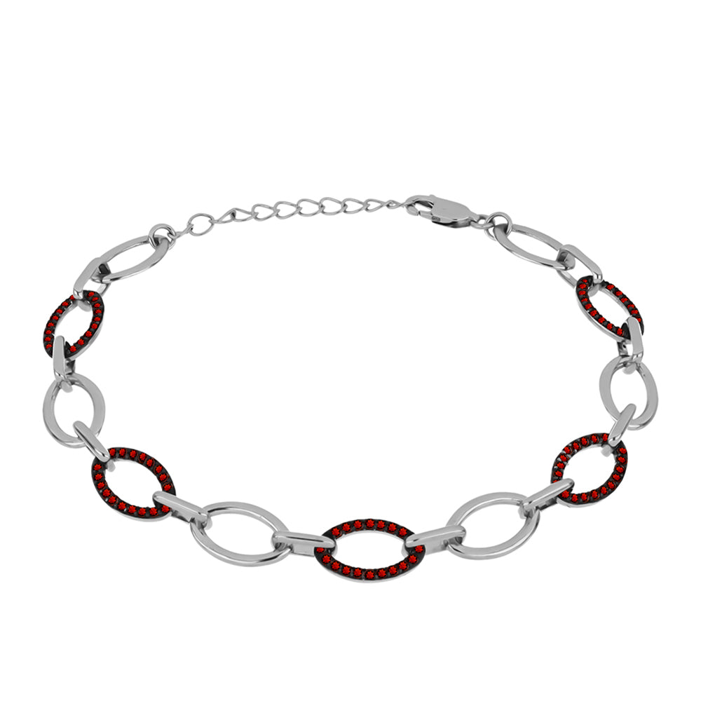 Pulsera de Plata con Granate Barton