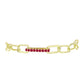 Pulsera de Plata Bañada en Oro con Rubí de Madagascar