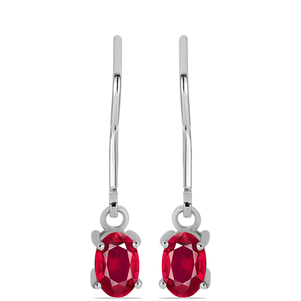 Pendientes de Plata con Rubí de Madagascar 1 