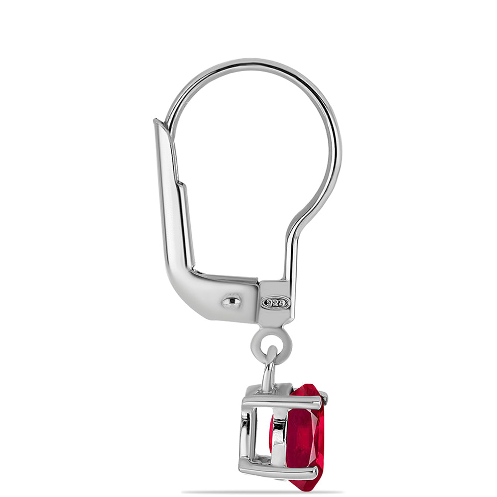 Pendientes de Plata con Rubí de Madagascar 2 