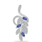 Colgante de Plata con Tanzanita y Topacio Blanco