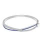 Brazalete de Plata con Tanzanita y Topacio Blanco
