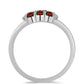 Anillo de Plata con Granate Barton y Topacio Blanco