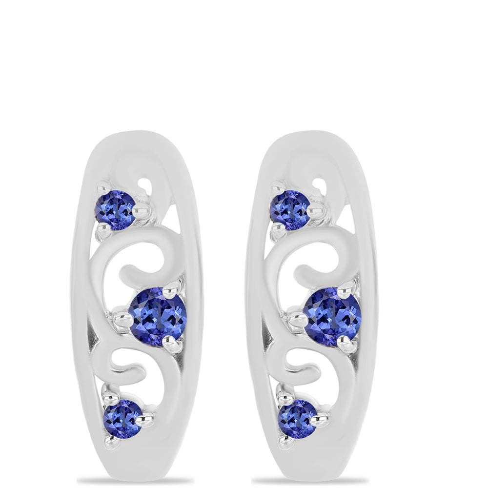 Pendientes de Plata con Tanzanita