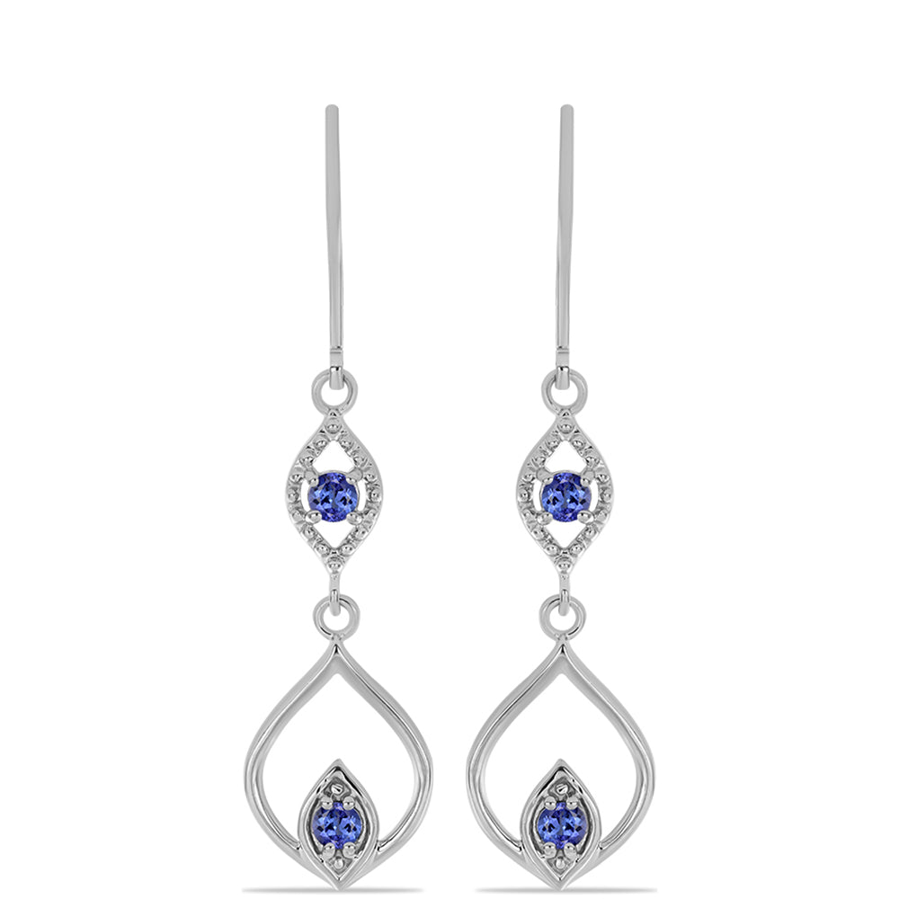 Pendientes de Plata con Tanzanita