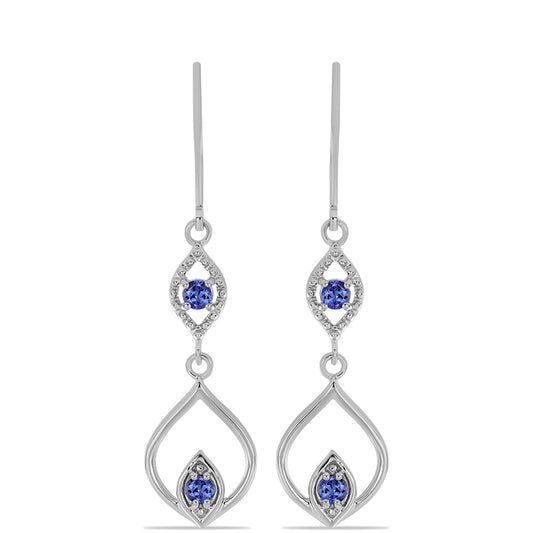 Pendientes de Plata con Tanzanita