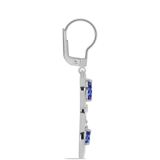 Pendientes de Plata con Tanzanita