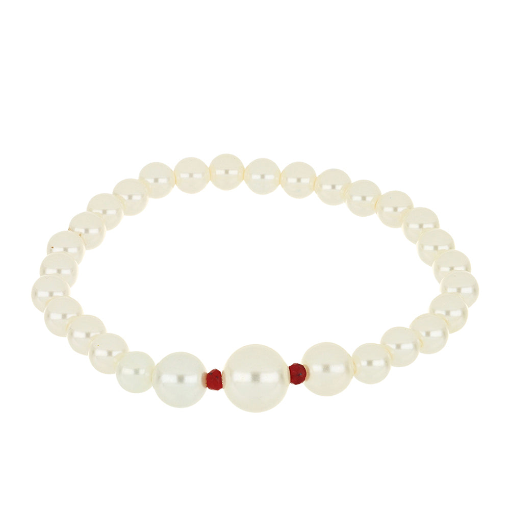 Pulsera Pepita con Perla de Agua Dulce y Rubí de Madagascar