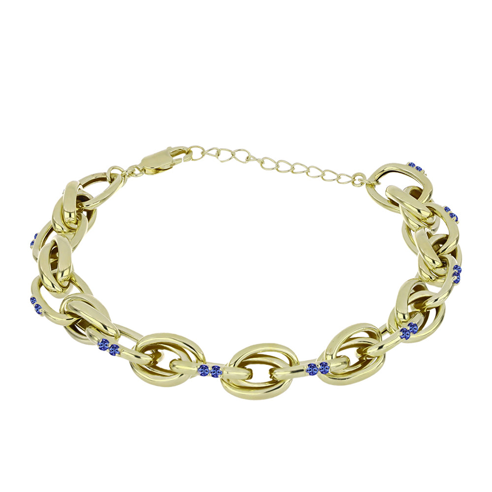 Pulsera de Plata Bañada en Oro con Tanzanita 1 