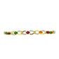 Pulsera de Plata Bañada en Oro con Chakra Turmalina y Topacio Blanco