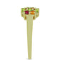 Anillo de Plata Bañada en Oro con Chakra Turmalina