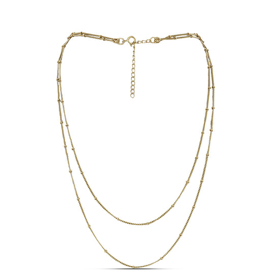 Cadena de Plata Bañada en Oro ( Collar )