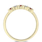 Anillo de Plata Bañada en Oro con Diamante Rojo y Diamante blanco