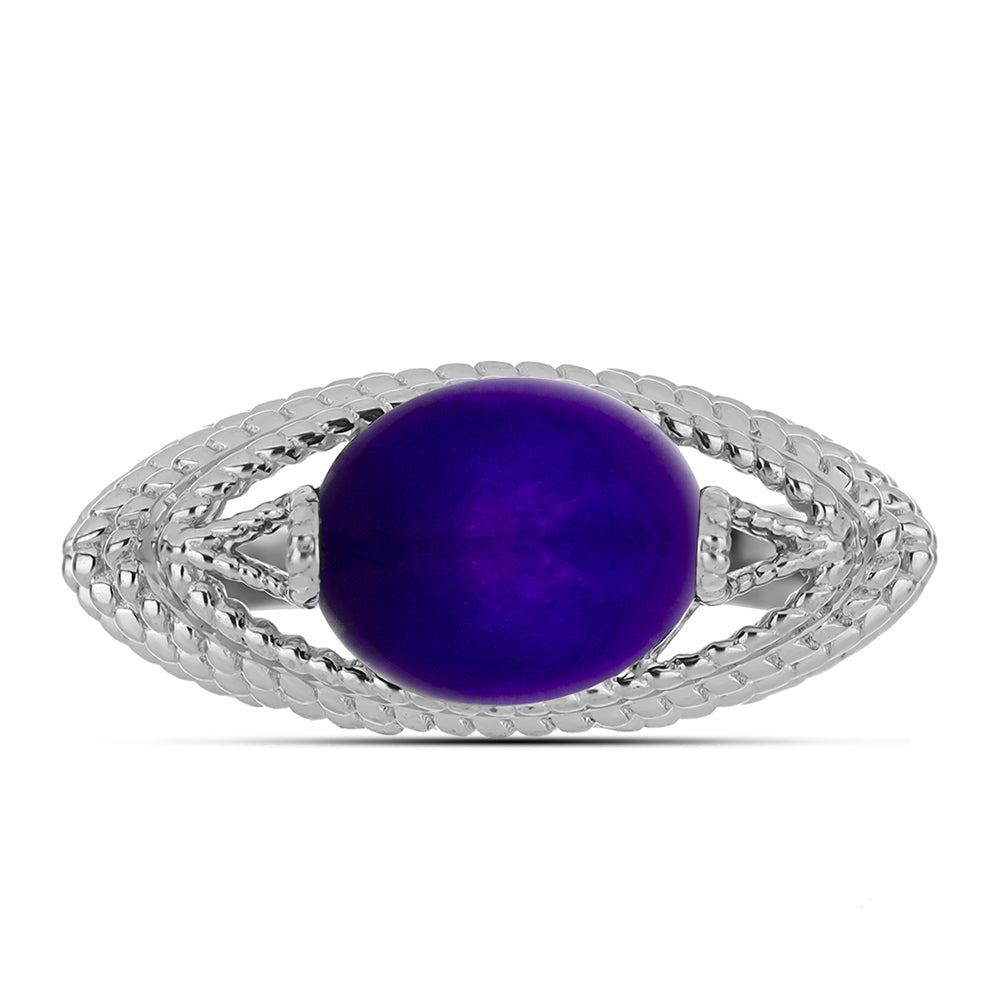 Anillo de Plata con Jade Púrpura 1 