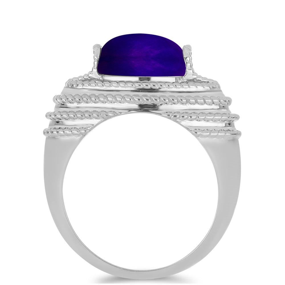 Anillo de Plata con Jade Púrpura