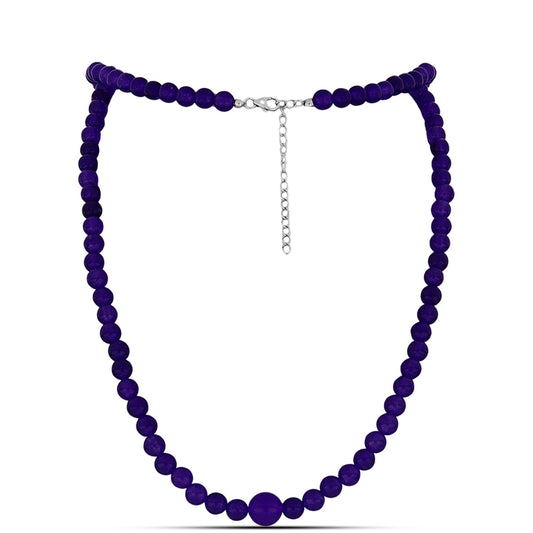Collar de Plata con Jade Púrpura