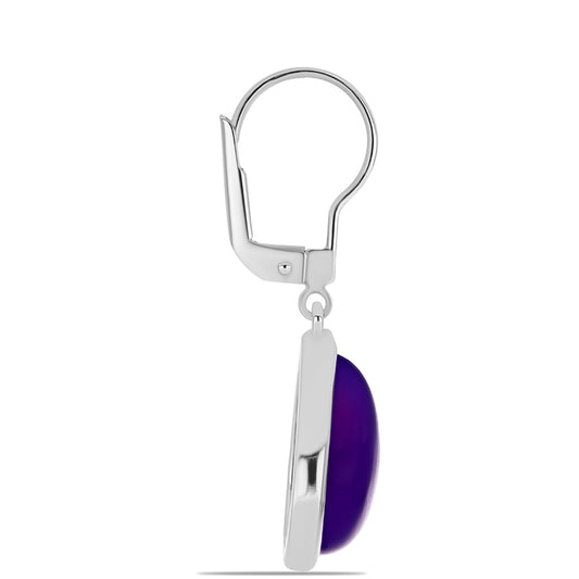Pendientes de Plata con Jade Púrpura