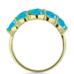 Anillo de Plata Bañada en Oro con Ópalo Azul Paraiba de Etiopía
