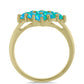 Anillo de Plata Bañada en Oro con Ópalo Azul Paraiba de Etiopía