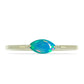 Anillo de Plata Bañada en Oro con Ópalo Azul Paraiba de Etiopía