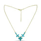 Collar de Plata Bañada en Oro con Ópalo Azul Paraiba de Etiopía