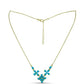 Collar de Plata Bañada en Oro con Ópalo Azul Paraiba de Etiopía