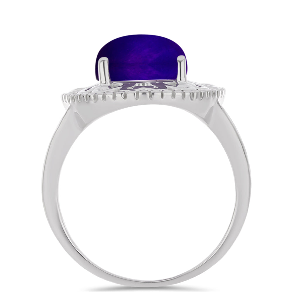Anillo de Plata con Jade Púrpura