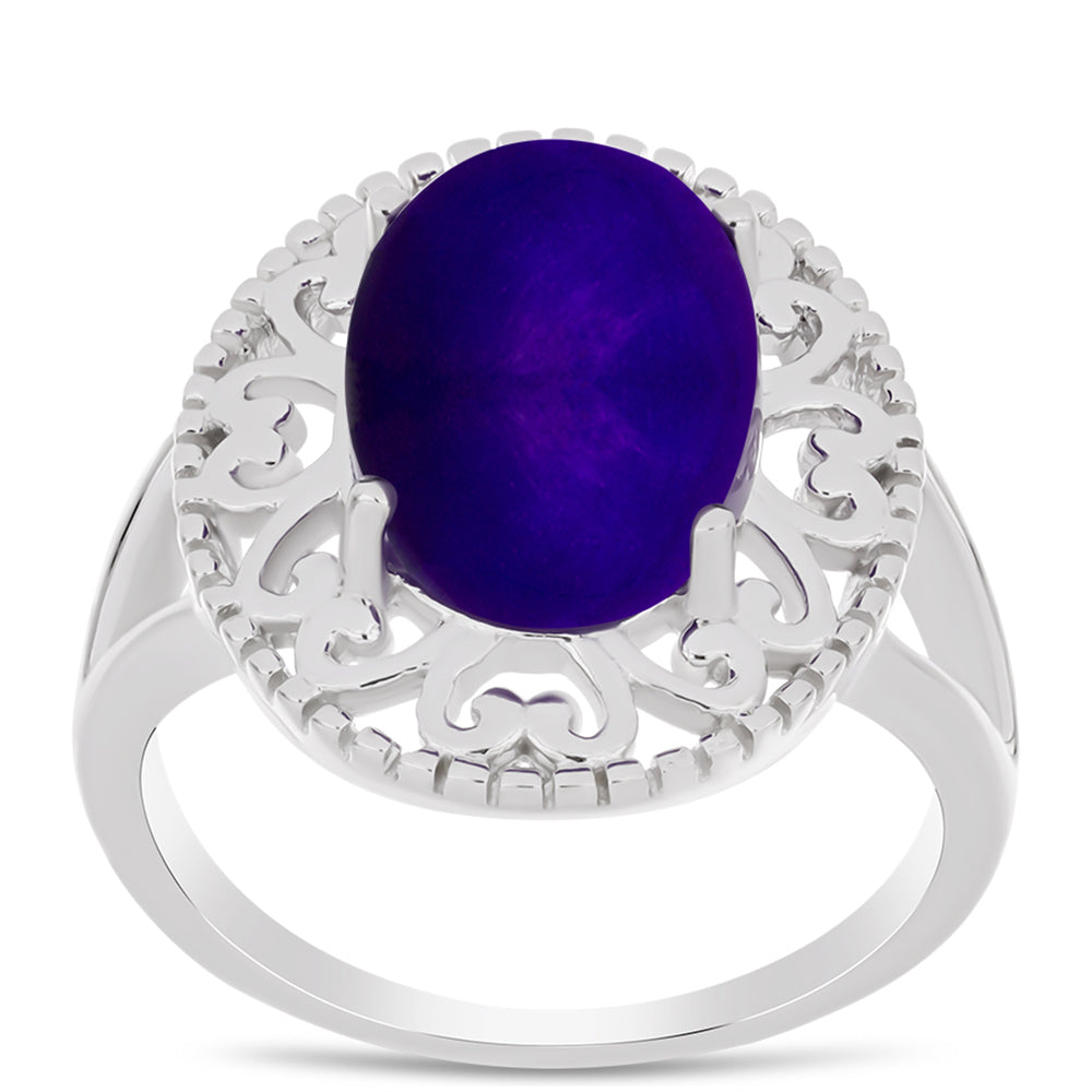 Anillo de Plata con Jade Púrpura 3 