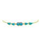 Pulsera de Plata Bañada en Oro con Ópalo Azul Paraiba de Etiopía y Topacio Blanco