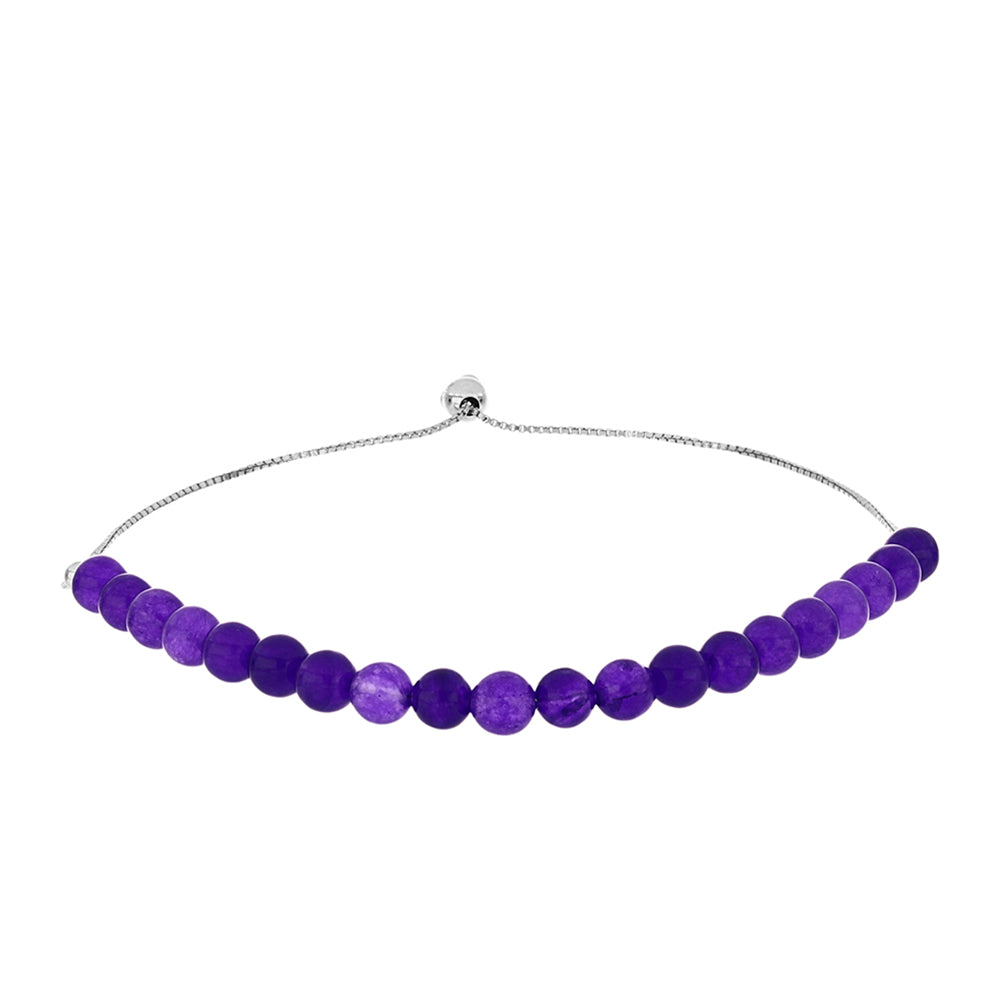 Pulsera de Plata con Jade Púrpura 1 